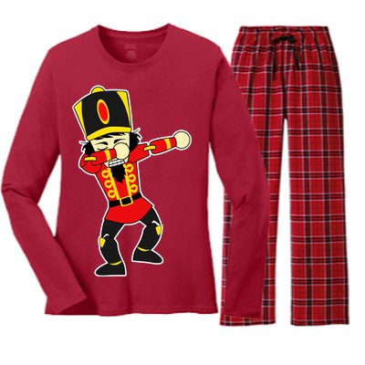 Dabbing Nutcracker Women's Long Sleeve Flannel Pajama Set 