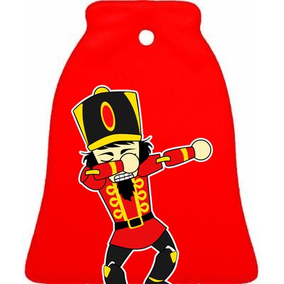 Dabbing Nutcracker Ceramic Bell Ornament