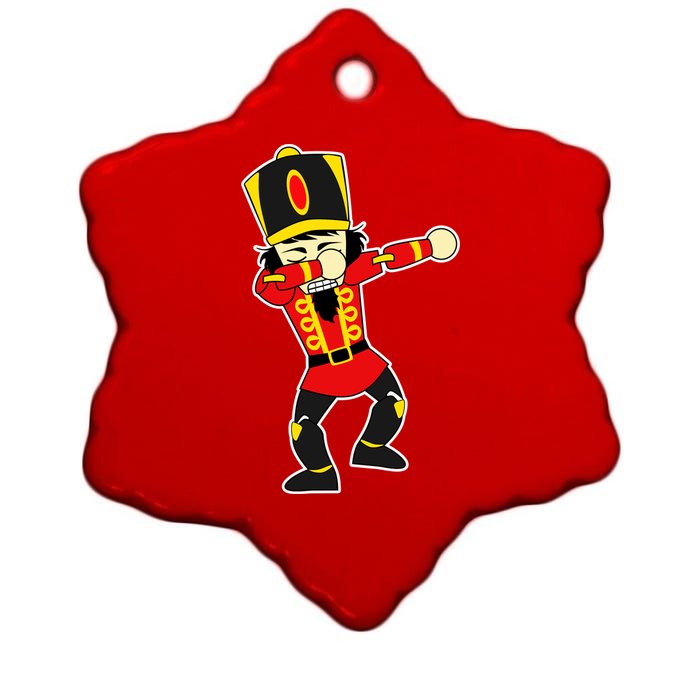 Dabbing Nutcracker Ceramic Star Ornament