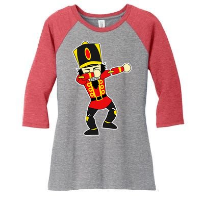 Dabbing Nutcracker Women's Tri-Blend 3/4-Sleeve Raglan Shirt