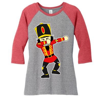 Dabbing Nutcracker Women's Tri-Blend 3/4-Sleeve Raglan Shirt