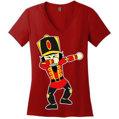 Dabbing Nutcracker Women's V-Neck T-Shirt