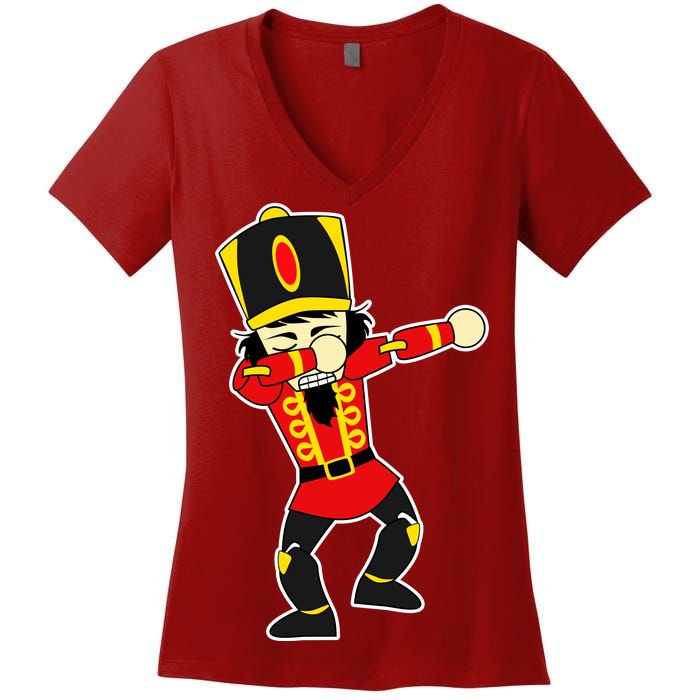 Dabbing Nutcracker Women's V-Neck T-Shirt