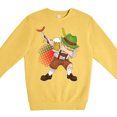 Dabbing Oktoberfest Guy Premium Crewneck Sweatshirt