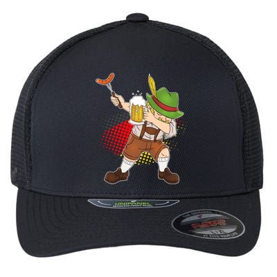 Dabbing Oktoberfest Guy Flexfit Unipanel Trucker Cap