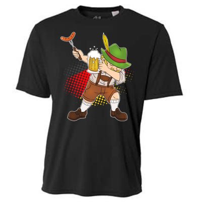 Dabbing Oktoberfest Guy Cooling Performance Crew T-Shirt