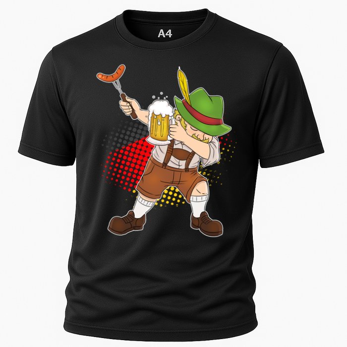 Dabbing Oktoberfest Guy Cooling Performance Crew T-Shirt