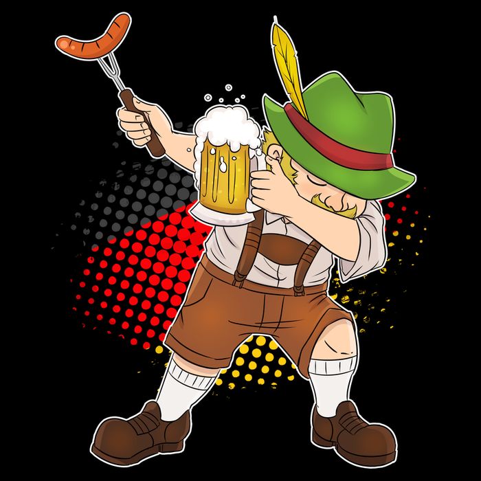 Dabbing Oktoberfest Guy Cooling Performance Crew T-Shirt