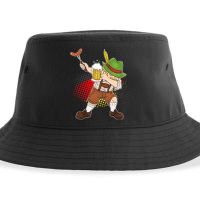 Dabbing Oktoberfest Guy Sustainable Bucket Hat