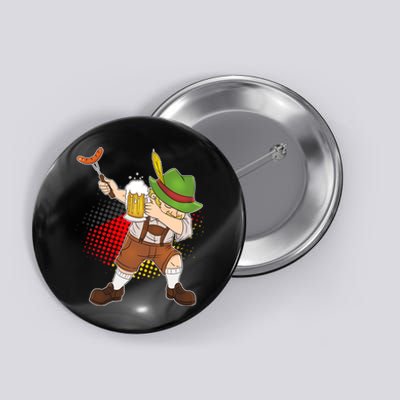 Dabbing Oktoberfest Guy Button