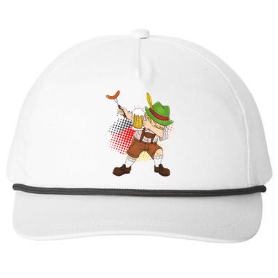 Dabbing Oktoberfest Guy Snapback Five-Panel Rope Hat