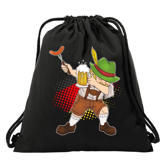 Dabbing Oktoberfest Guy Drawstring Bag