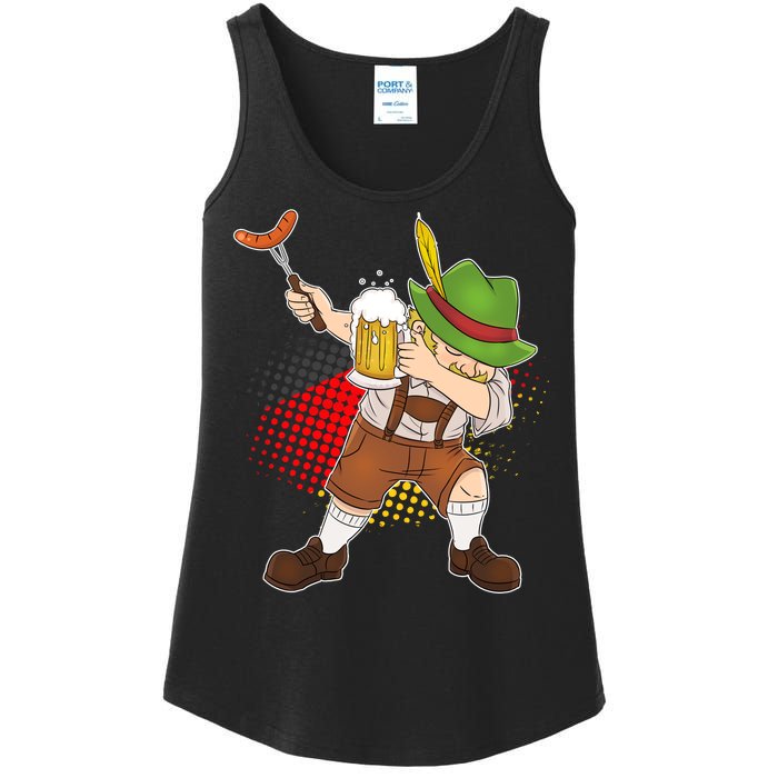 Dabbing Oktoberfest Guy Ladies Essential Tank