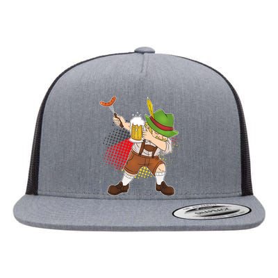 Dabbing Oktoberfest Guy Flat Bill Trucker Hat