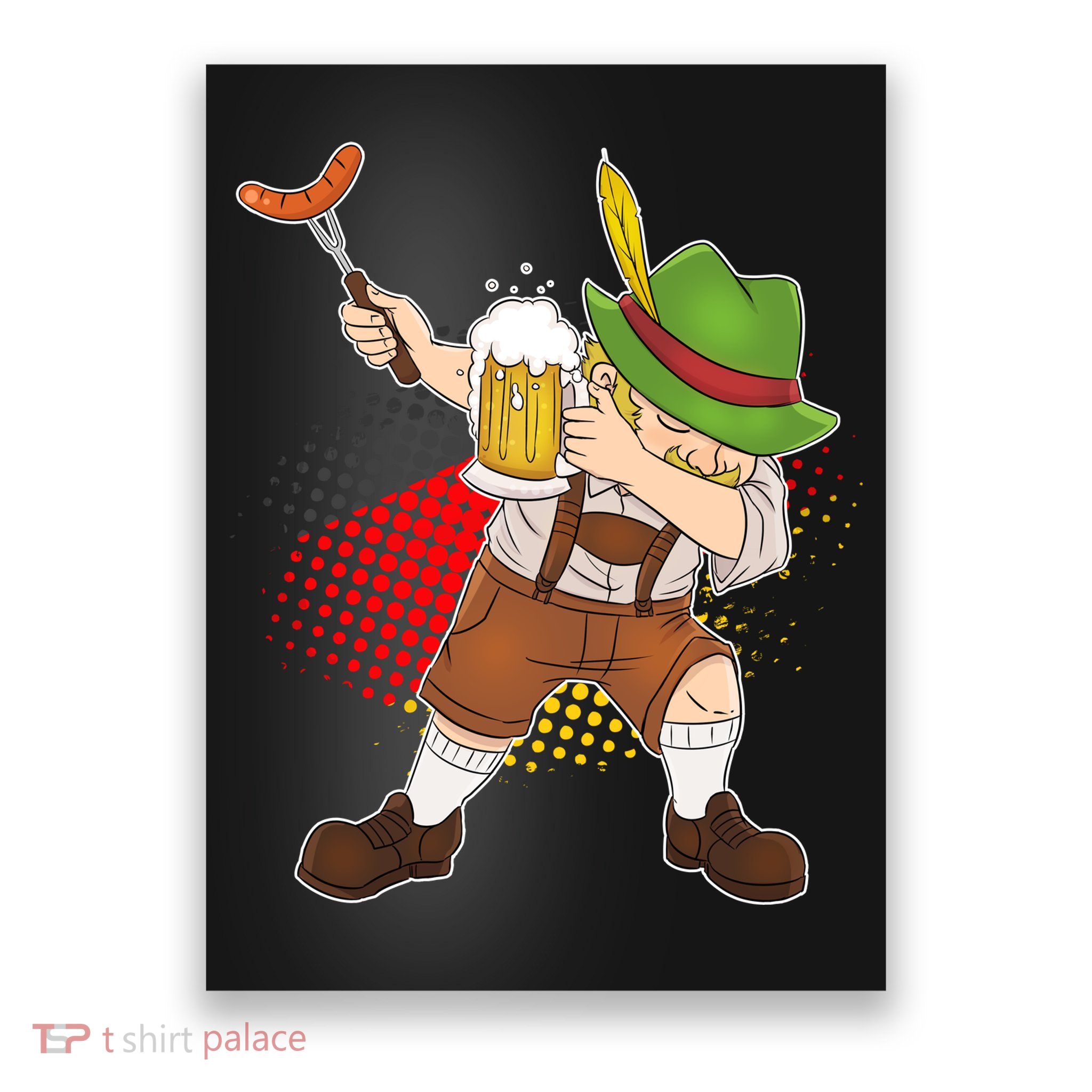 Dabbing Oktoberfest Guy Poster