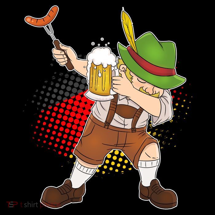 Dabbing Oktoberfest Guy Poster