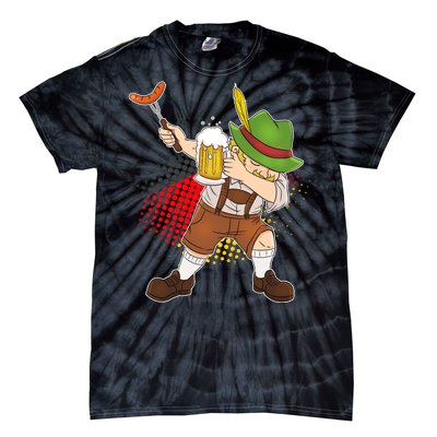 Dabbing Oktoberfest Guy Tie-Dye T-Shirt