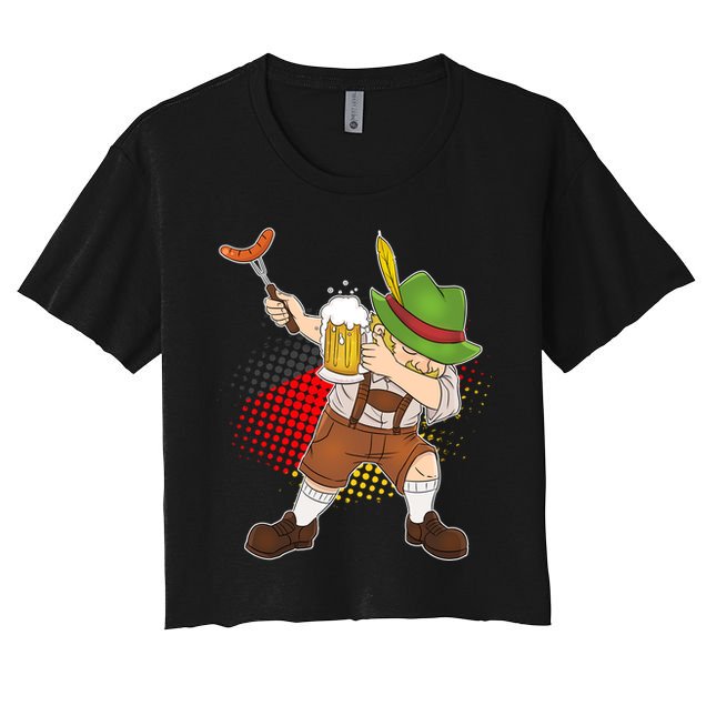 Dabbing Oktoberfest Guy Crop Top