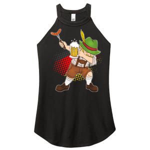 Dabbing Oktoberfest Guy Women’s Perfect Tri Rocker Tank