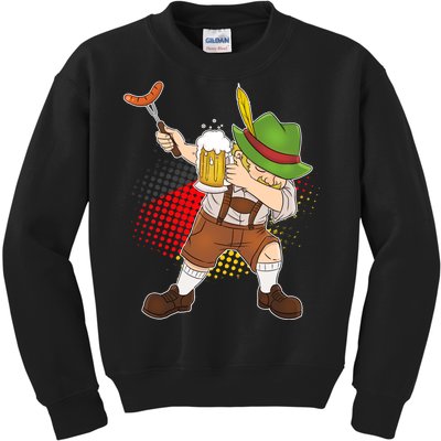 Dabbing Oktoberfest Guy Kids Sweatshirt