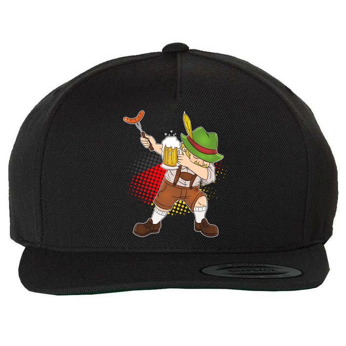 Dabbing Oktoberfest Guy Wool Snapback Cap