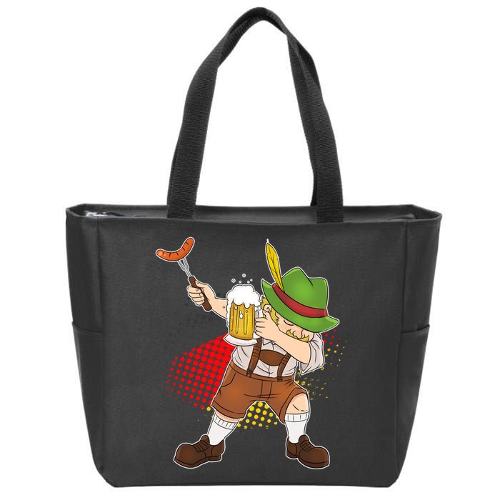 Dabbing Oktoberfest Guy Zip Tote Bag