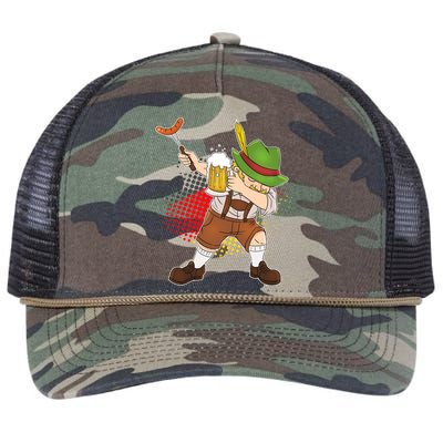 Dabbing Oktoberfest Guy Retro Rope Trucker Hat Cap