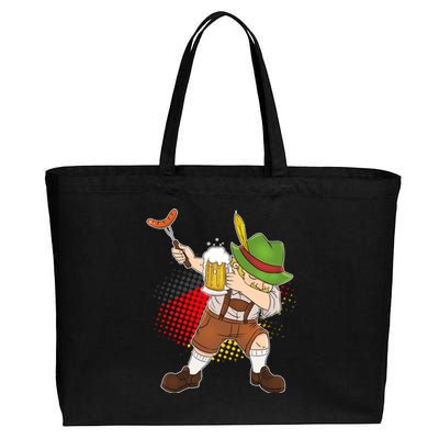 Dabbing Oktoberfest Guy Cotton Canvas Jumbo Tote