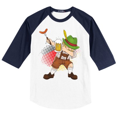 Dabbing Oktoberfest Guy Baseball Sleeve Shirt