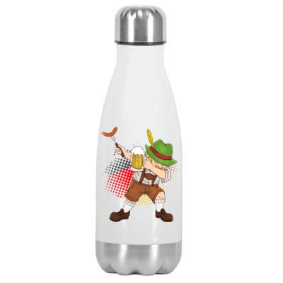 Dabbing Oktoberfest Guy Stainless Steel Insulated Water Bottle