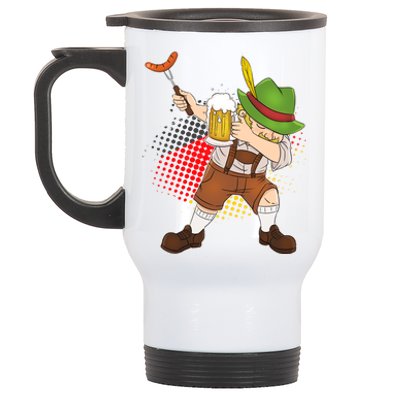 Dabbing Oktoberfest Guy Stainless Steel Travel Mug