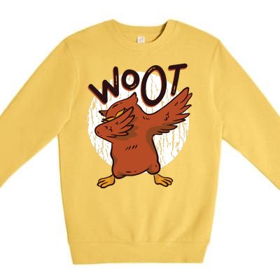 Dabbing Owl Woot Premium Crewneck Sweatshirt