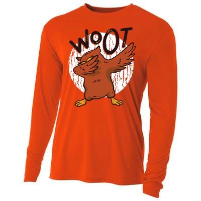 Dabbing Owl Woot Cooling Performance Long Sleeve Crew