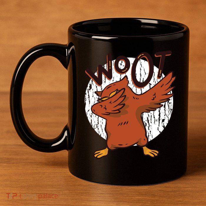 Dabbing Owl Woot 11oz C Handle Ceramic Mug