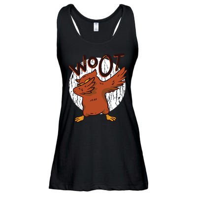 Dabbing Owl Woot Ladies Essential Flowy Tank