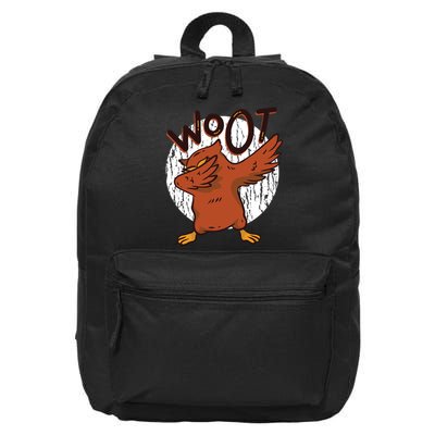 Dabbing Owl Woot 16 in Basic Backpack