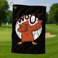 Dabbing Owl Woot Golf Towel