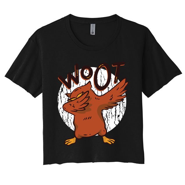 Dabbing Owl Woot Crop Top