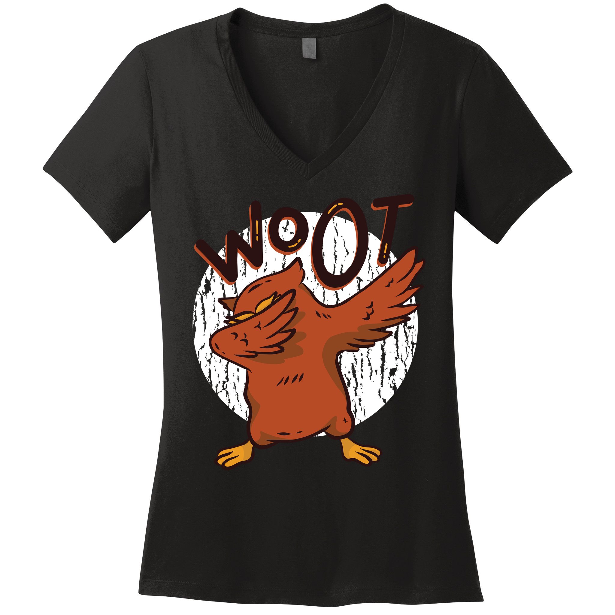 Dabbing Owl Woot Women's V-Neck T-Shirt