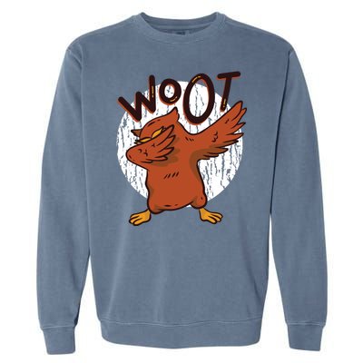 Dabbing Owl Woot Garment-Dyed Sweatshirt