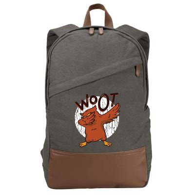 Dabbing Owl Woot Cotton Canvas Backpack