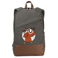 Dabbing Owl Woot Cotton Canvas Backpack