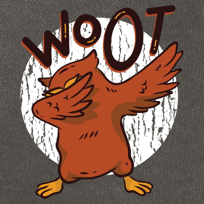 Dabbing Owl Woot Cotton Canvas Backpack