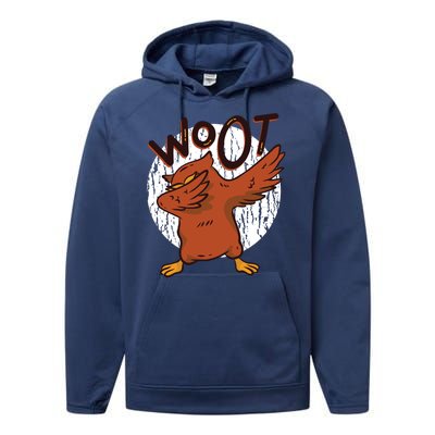 Dabbing Owl Woot Performance Fleece Hoodie