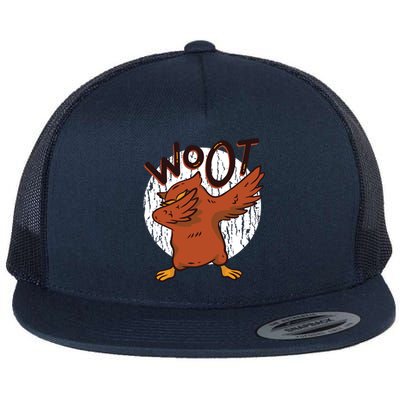 Dabbing Owl Woot Flat Bill Trucker Hat