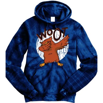 Dabbing Owl Woot Tie Dye Hoodie