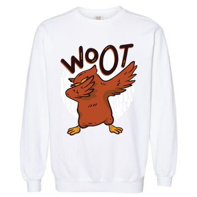 Dabbing Owl Woot Garment-Dyed Sweatshirt