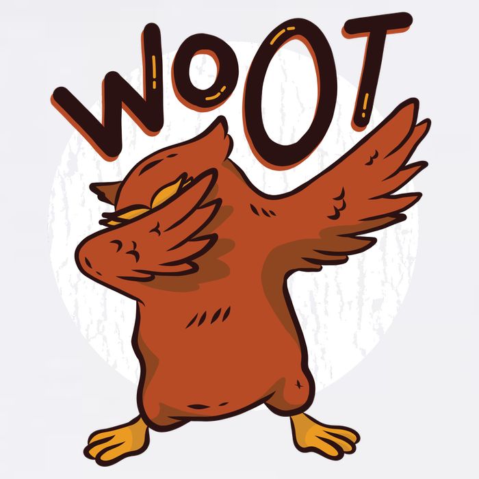 Dabbing Owl Woot Garment-Dyed Sweatshirt