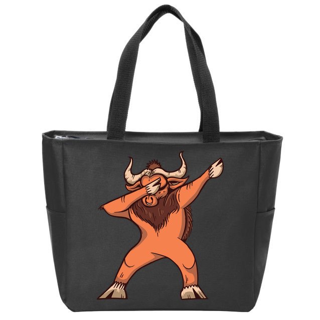 Dabbing Ox Zip Tote Bag