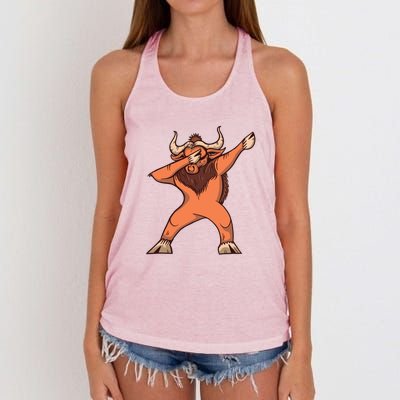 Dabbing Ox Women's Knotted Racerback Tank